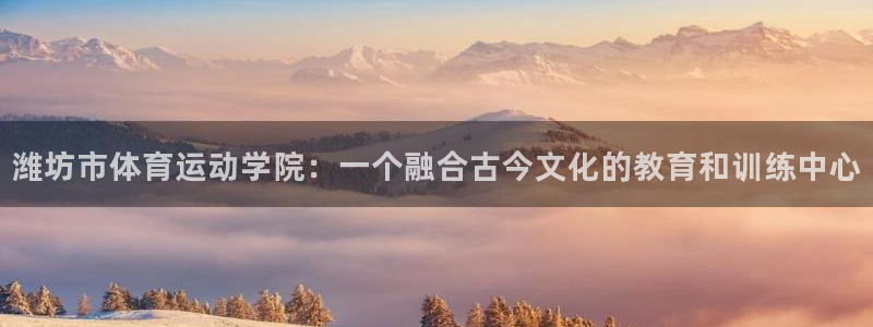oety欧亿体育官网下载平台注册流程视频：潍坊市体育