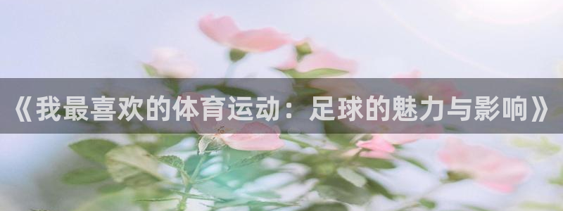 注册欧亿体育官方正版app：《我最喜欢的体育运动：足球的魅力